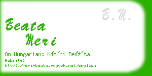 beata meri business card